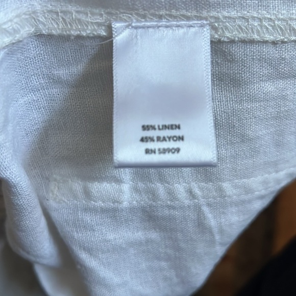 Westbound woman White The ISLAND Crop Pull-On Mid Rise Wide Leg Drawstring Pant - Picture 8 of 10